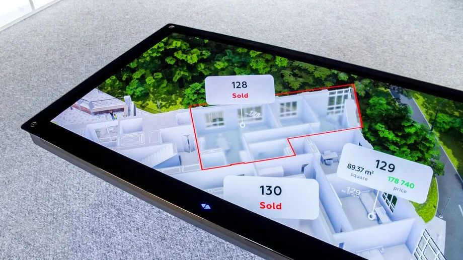 Apartment units with availability shown on the ILLUMETRY EOS table