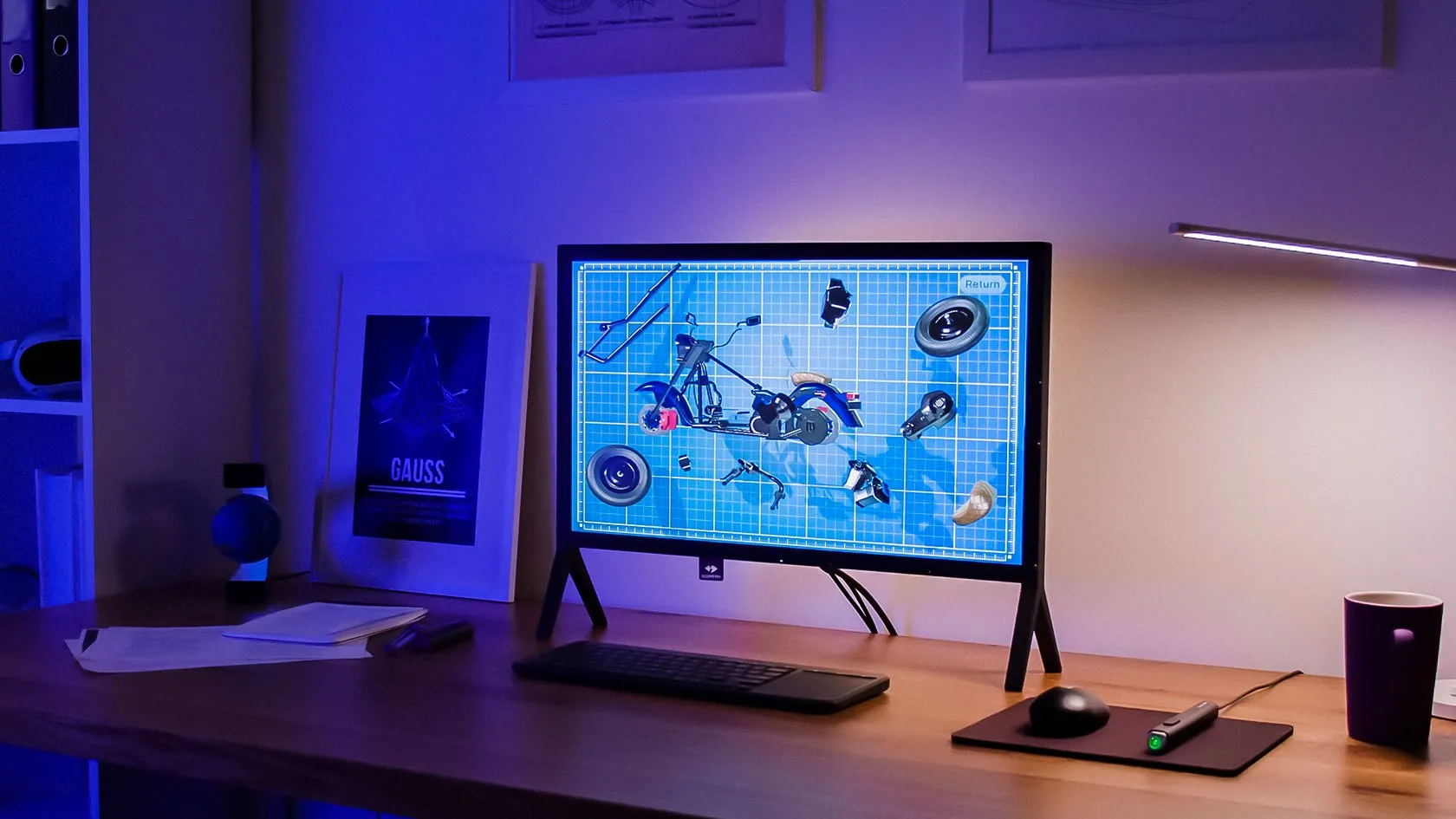 ILLUMETRY IO desktop holographic display on a desk
